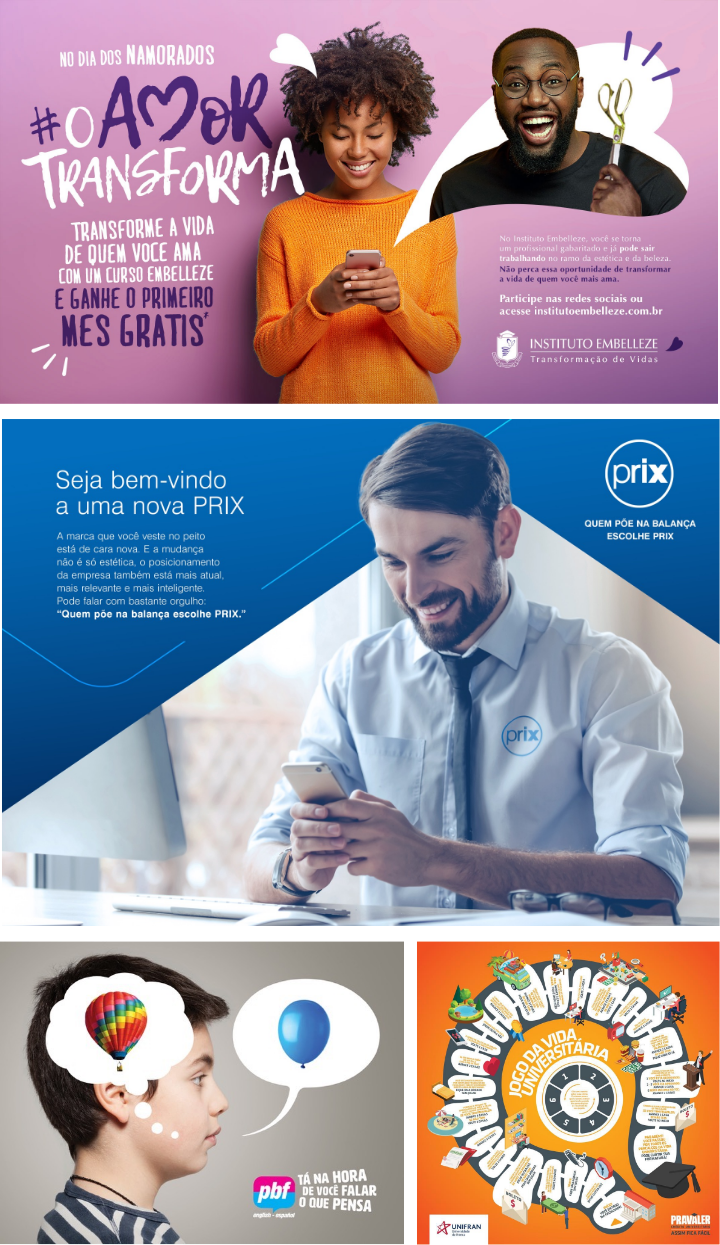Campanhas de educação e carreira - #AmorTransforma, PRIX e campanhas de desenvolvimento profissional