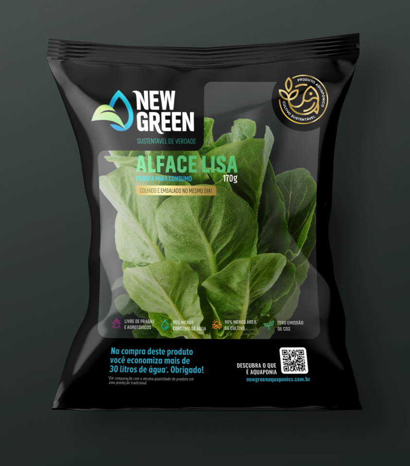 New Green Alface Lisa - Frente da Embalagem