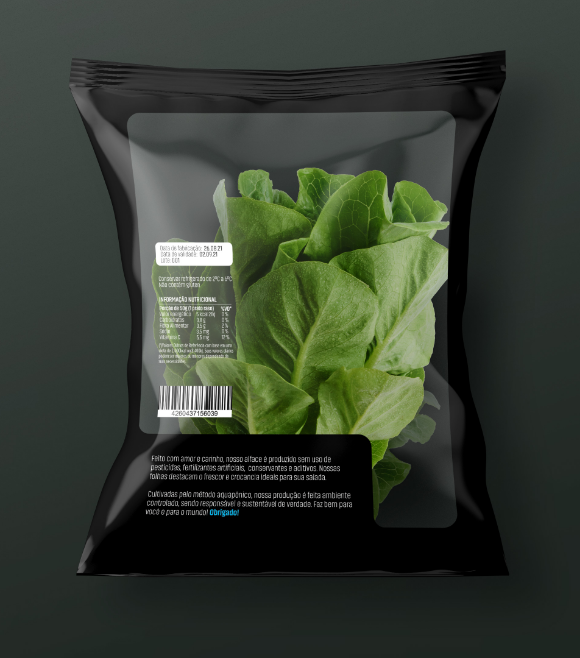 New Green Alface Lisa - Verso da Embalagem