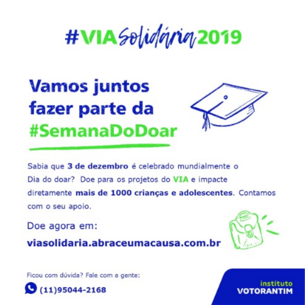 Via Solidária 2019 - Semana do Doar